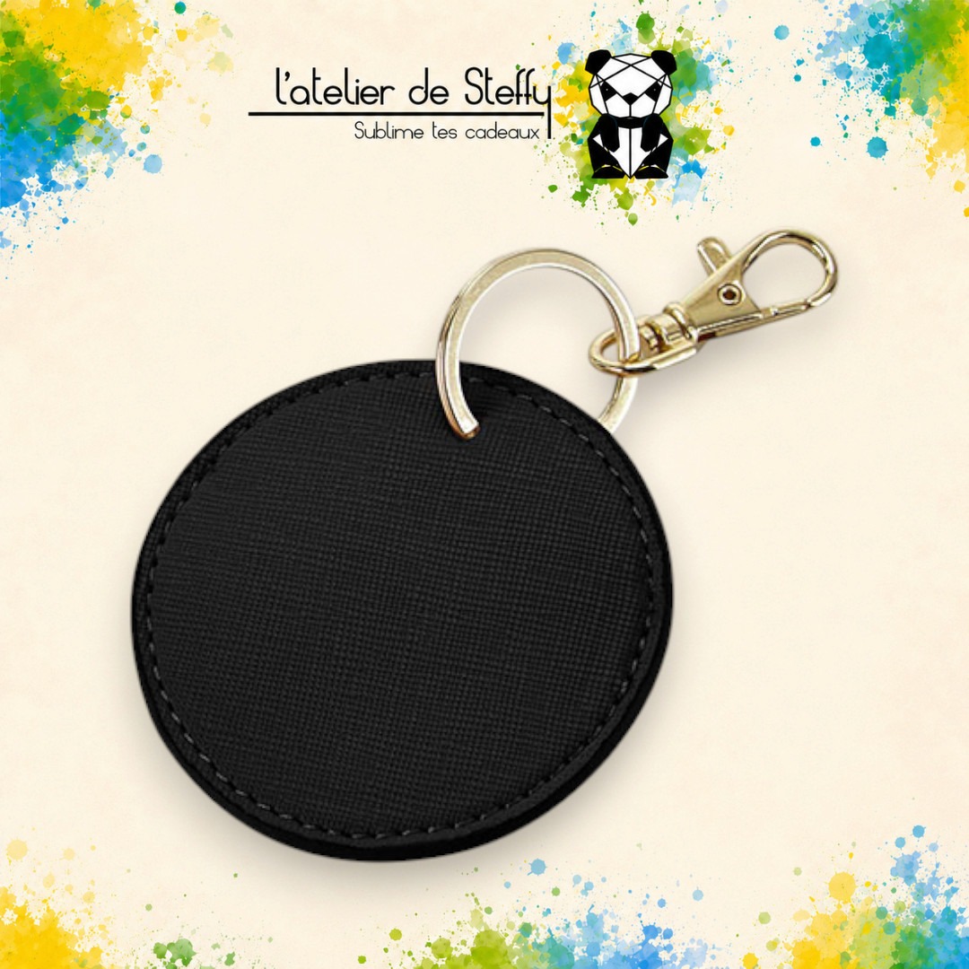Porte-clés simili rond personnalisable sur demande – Image 8