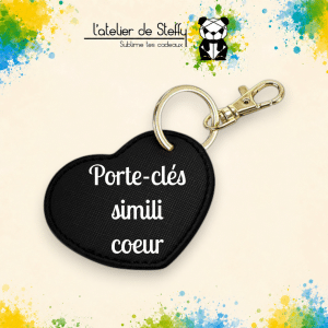 Porte-clés simili coeur personnalisable sur demande