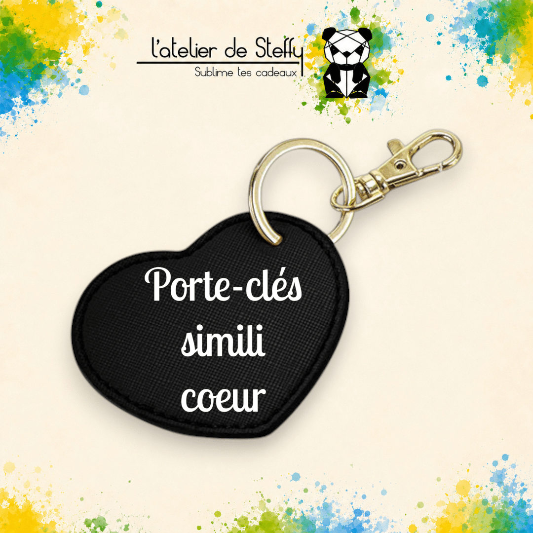 Porte-clés simili coeur personnalisable sur demande
