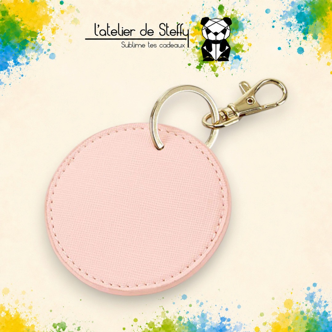 Porte-clés simili rond personnalisable sur demande – Image 9