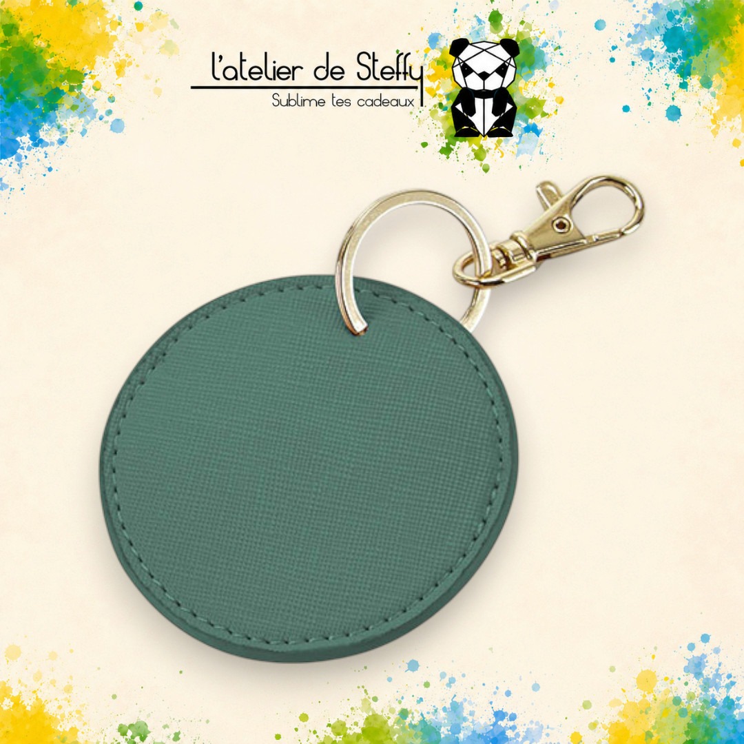Porte-clés simili rond personnalisable sur demande – Image 10